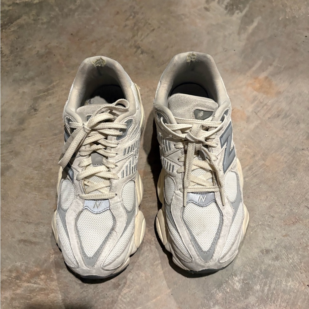 New Balance Off-White & Light Gray Running Sneakers